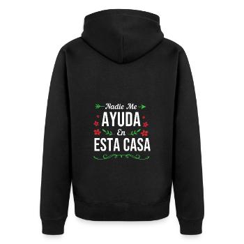 Latina Maman Latino - Veste à capuche bio Premium Unisexe - noir - Dos - Nico (187cm)