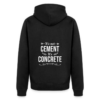 Construction worker construction site - Unisex Premium Organic Zip Hoodie - black - Back - Nico (187cm)