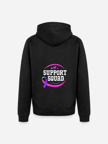 Thyroid cancer Thyroid cancer - Unisex Premium Organic Zip Hoodie - black