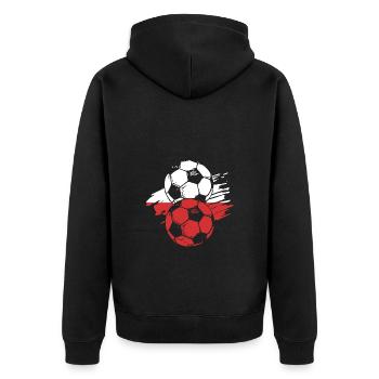 Pologne Polonais - Veste à capuche bio Premium Unisexe - noir - Dos - Nico (187cm)