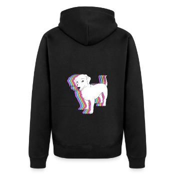 Redbone Coonhound - Unisex Premium Organic Zip Hoodie - black - Back - Nico (187cm)