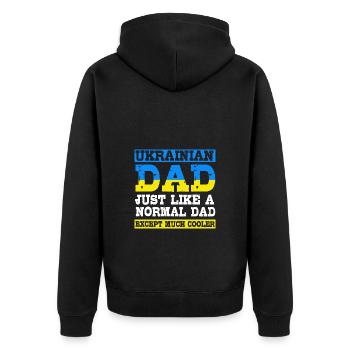 Ukraine Père Fête des Pères Cadeau Papa - Veste à capuche bio Premium Unisexe - noir - Dos - Nico (187cm)