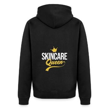 Beautician - Unisex Premium Organic Zip Hoodie - black - Back - Nico (187cm)