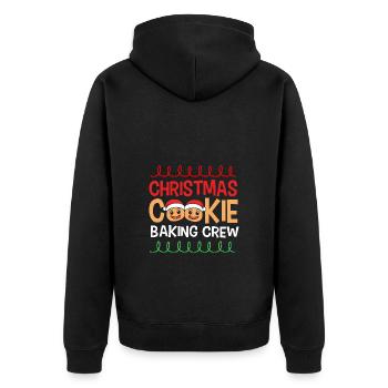 Gingerbread Man Gingerbread Heart Gingerbread Snacking - Unisex Premium Organic Zip Hoodie - black - Back - Nico (187cm)
