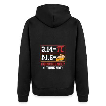 Mathematics - Unisex Premium Organic Zip Hoodie - black - Back - Nico (187cm)