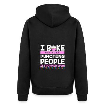 Gâteau Tartelette Décoration Gâteau - Veste à capuche bio Premium Unisexe - noir - Dos - Nico (187cm)