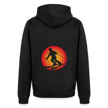 Séjour ski ski - Veste à capuche bio Premium Unisexe - noir - Dos - Nico (187cm)