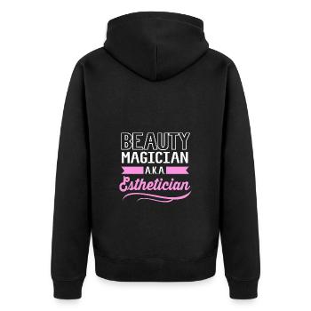 Esthéticien - Veste à capuche bio Premium Unisexe - noir - Dos - Nico (187cm)
