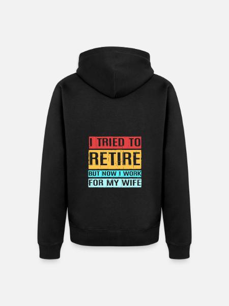 Retraité Retraité Retraité - Veste à capuche bio Premium Unisexe - noir