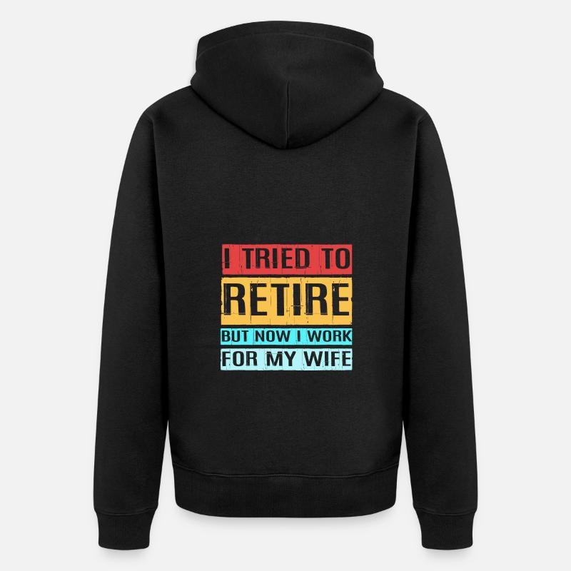 Retraité Retraité Retraité - Veste à capuche bio Premium Unisexe - noir