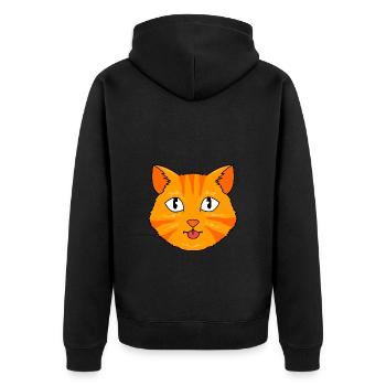 Chat tigré - Veste à capuche bio Premium Unisexe - noir - Dos - Nico (187cm)