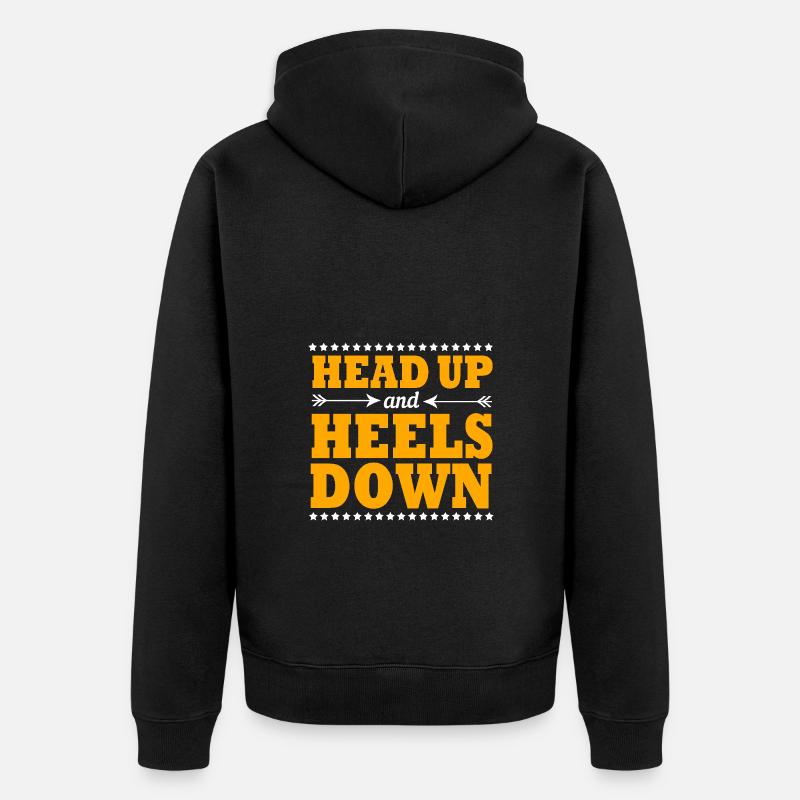 Springreiten Springpferd - Unisex Premium Bio Zip Hoodie - Schwarz