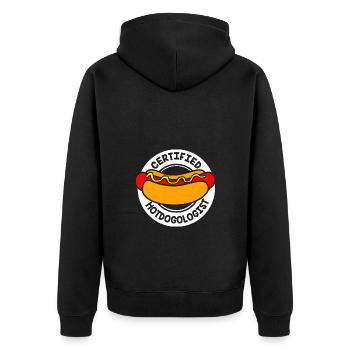 Collation hot-dog - Veste à capuche bio Premium Unisexe - noir - Dos - Nico (187cm)