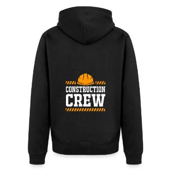 Construction worker construction site - Unisex Premium Organic Zip Hoodie - black - Back - Nico (187cm)