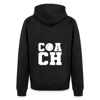 Softball Joueur Softball Entraîneur - Veste à capuche bio Premium Unisexe - noir - Dos - Nico (187cm)