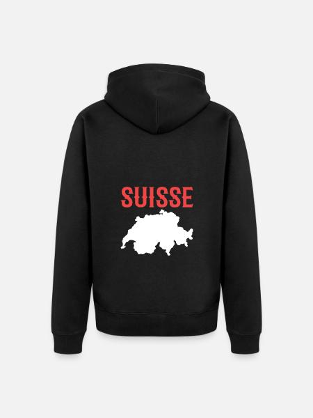 Schweiz Schweizer Schweizerdeutsch - Unisex Premium Bio Zip Hoodie - Schwarz