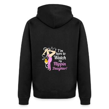 Gymnastics - Unisex Premium Organic Zip Hoodie - black - Back - Nico (187cm)