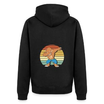 Loup-garou - Veste à capuche bio Premium Unisexe - noir - Dos - Nico (187cm)