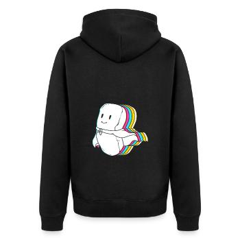 Chicken Nuggets - Unisex Premium Organic Zip Hoodie - black - Back - Nico (187cm)