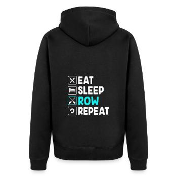 Rowing Team Rowing Rowing Rowing Boat Rowers - Unisex Premium Organic Zip Hoodie - black - Back - Nico (187cm)