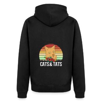 Tattoo Artist Tattoo Artist Tattooed Tattoo - Unisex Premium Organic Zip Hoodie - black - Back - Nico (187cm)