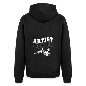 Tattoo Artist Tattoo Artist Tattooed Tattoo - Unisex Premium Organic Zip Hoodie - black - Back - Nico (187cm)