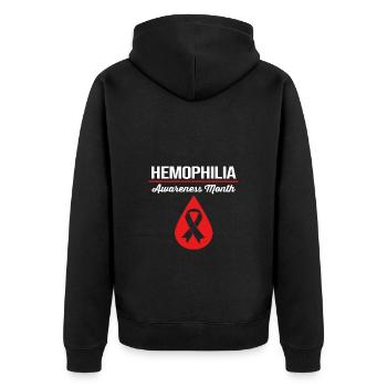 Hémophilie Hémophilie Hémophilie - Veste à capuche bio Premium Unisexe - noir - Dos - Nico (187cm)