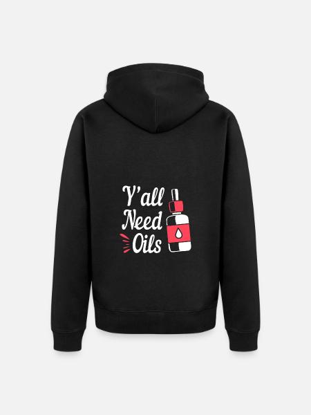 Essential oil - Unisex Premium Organic Zip Hoodie - black