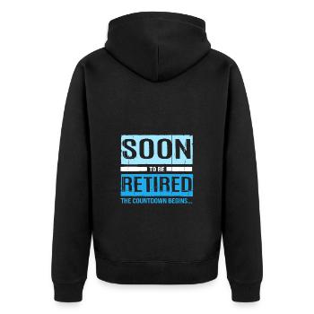 Retraité Retraité Retraité - Veste à capuche bio Premium Unisexe - noir - Dos - Nico (187cm)