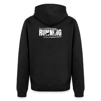 Course Sport Cadeau - Veste à capuche bio Premium Unisexe - noir - Dos - Nico (187cm)