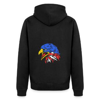 4 juillet Couleurs nationales Fête nationale des États-Unis - Veste à capuche bio Premium Unisexe - noir - Dos - Nico (187cm)
