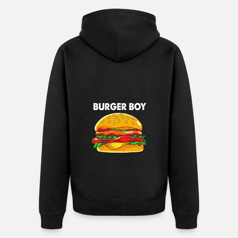 Burger au fromage - Veste à capuche bio Premium Unisexe - noir