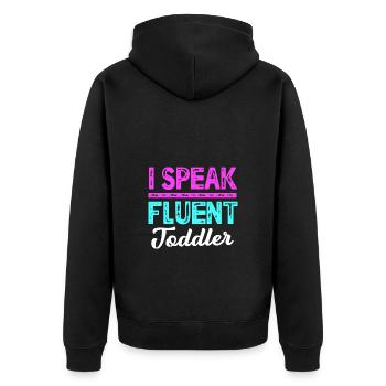 Kindergarten Erziehung Erzieher Erzieherin - Unisex Premium Bio Zip Hoodie - Schwarz - Hinten - Nico (187cm)