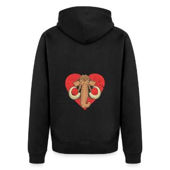 Mammouth - Veste à capuche bio Premium Unisexe - noir - Dos - Nico (187cm)