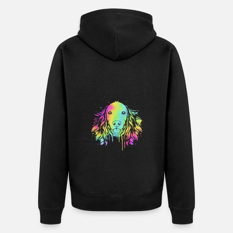 Cocker Spaniel - Unisex Premium Bio Zip Hoodie - Schwarz
