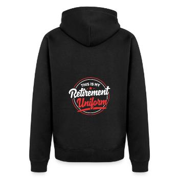 Pension 2025 Retirement 2025 Pensioner Pensioner Pensioner - Unisex Premium Organic Zip Hoodie - black - Back - Nico (187cm)