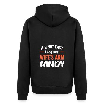 Bras Candy Mari - Veste à capuche bio Premium Unisexe - noir - Dos - Nico (187cm)
