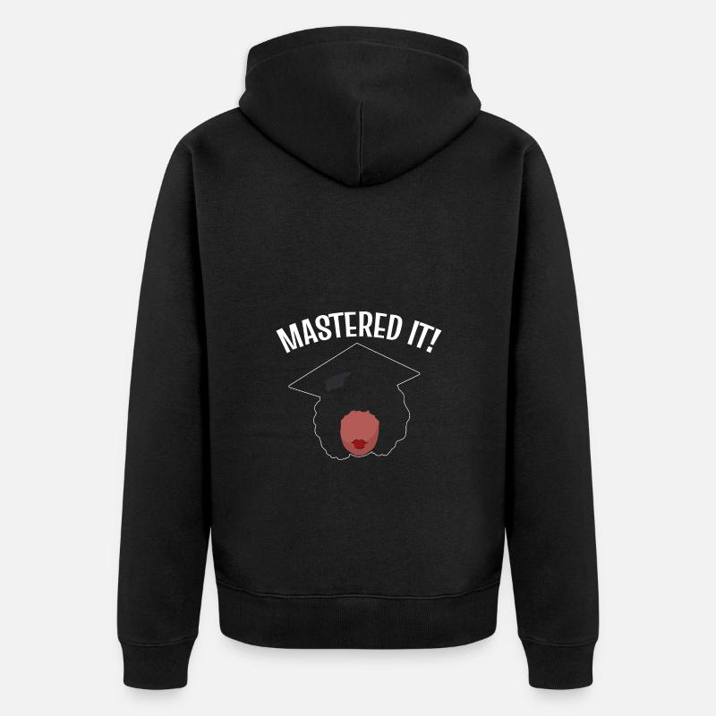 Master Studium Abschlussfeier - Unisex Premium Bio Zip Hoodie - Schwarz