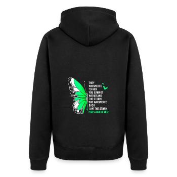 Sensibilisation au SOPK - Veste à capuche bio Premium Unisexe - noir - Dos - Nico (187cm)