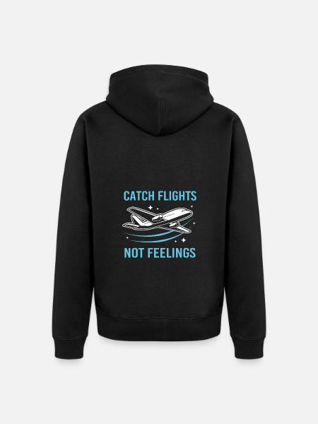 Pilot Airplane - Unisex Premium Organic Zip Hoodie - black