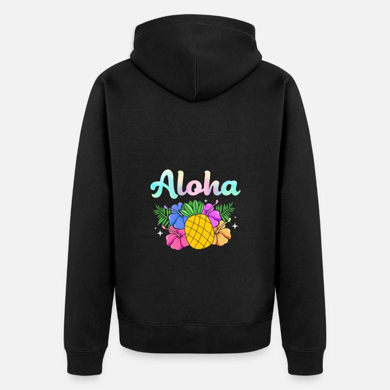Maui Hawaii Hawaiian - Unisex Premium Bio Zip Hoodie - Schwarz
