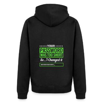 Cyber programmeur cybersécurité Hacker - Veste à capuche bio Premium Unisexe - noir - Dos - Nico (187cm)