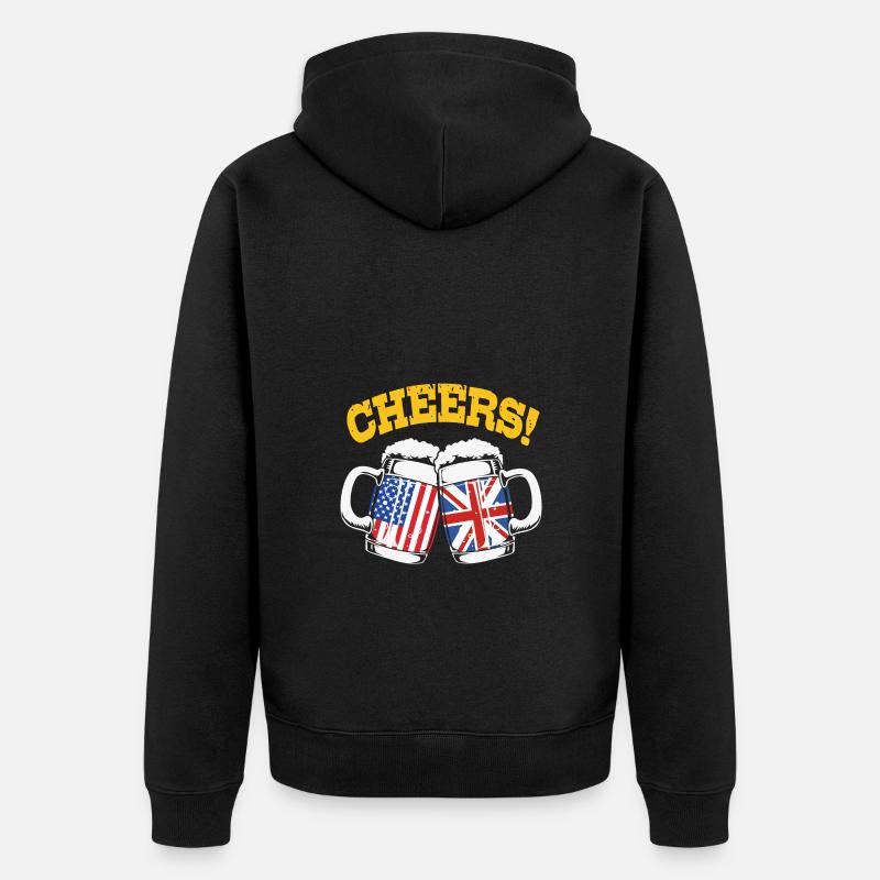 Angleterre - Veste à capuche bio Premium Unisexe - noir