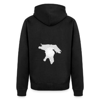 Grands Lacs - Veste à capuche bio Premium Unisexe - noir - Dos - Nico (187cm)
