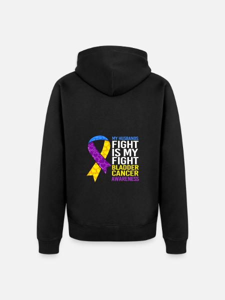 Bladder Cancer Cancer Bladder - Unisex Premium Organic Zip Hoodie - black
