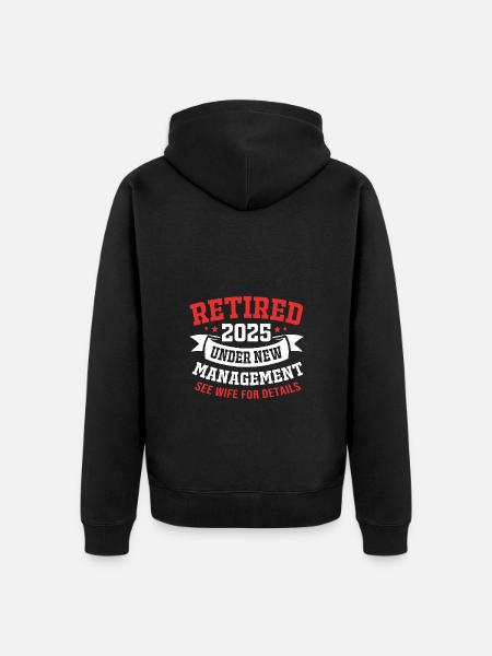 Retraite 2025 Retraité Pension Retraité - Veste à capuche bio Premium Unisexe - noir