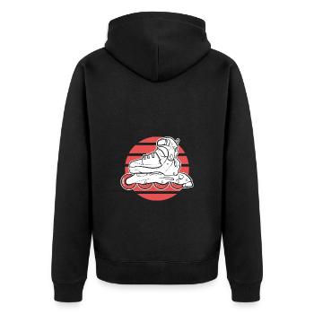 Roller Skating Roller Skates Inline Skates - Unisex Premium Organic Zip Hoodie - black - Back - Nico (187cm)