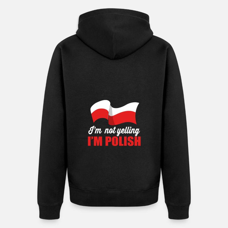 Pologne Polonais - Veste à capuche bio Premium Unisexe - noir