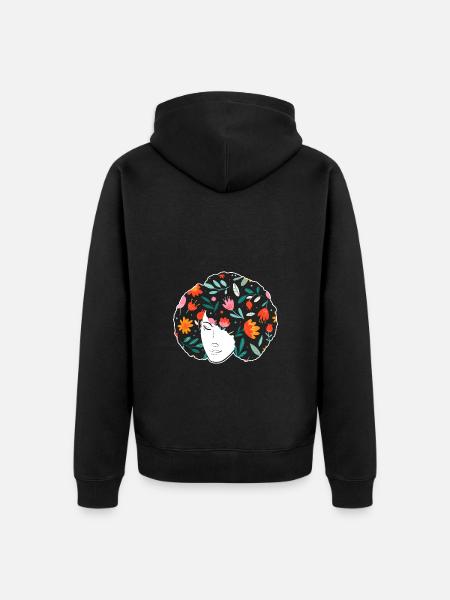 Afro Latina - Unisex Premium Bio Zip Hoodie - Schwarz
