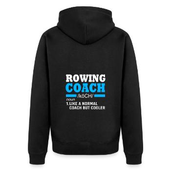 Rowing Team Rowing Rowing Rowing Boat Rowers - Unisex Premium Organic Zip Hoodie - black - Back - Nico (187cm)